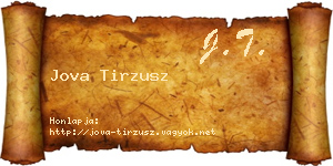 Jova Tirzusz névjegykártya